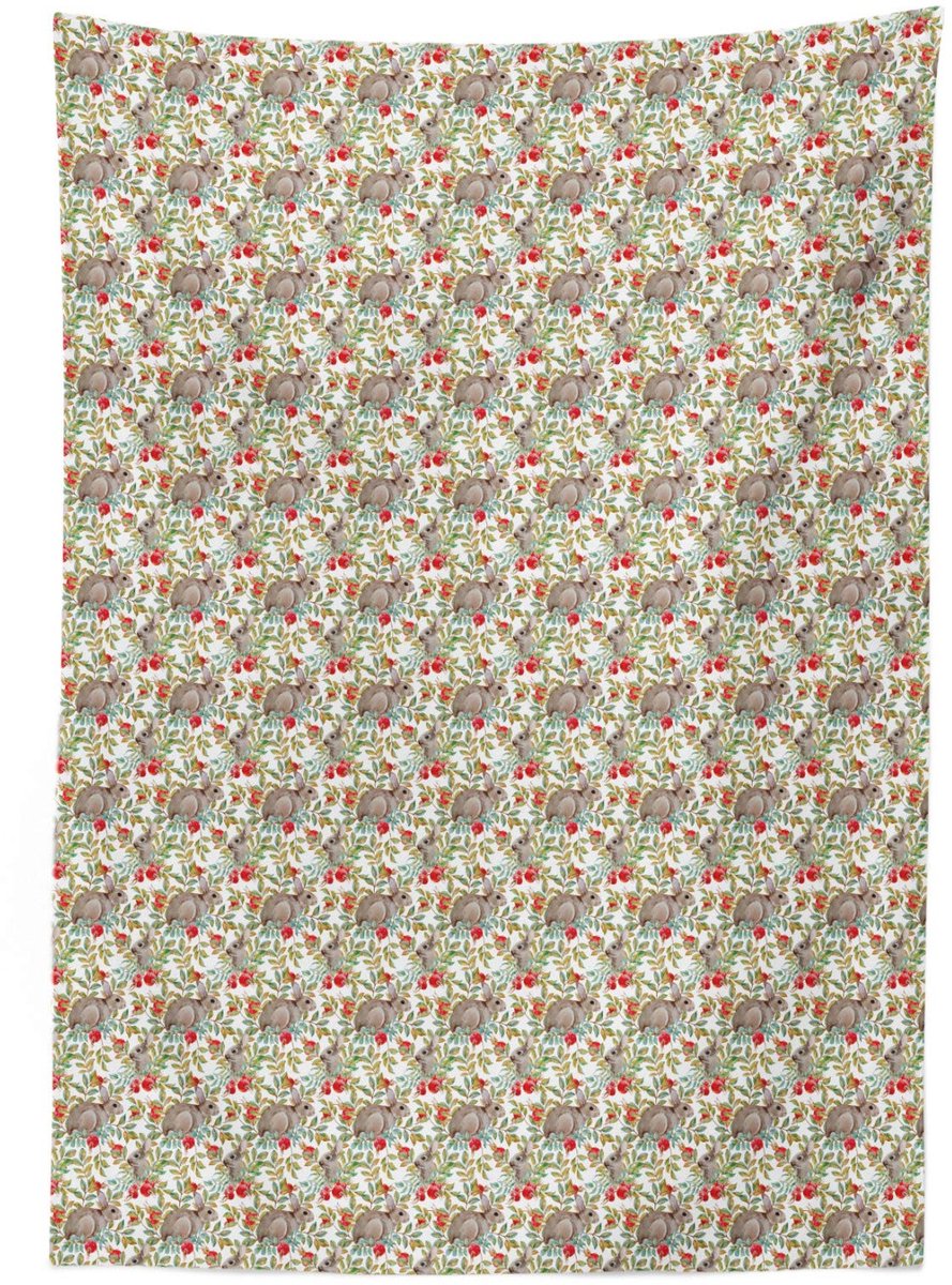 ABAKUHAUS Tafellaken Haas – 140x200 cm – Multicolor satijn, machinewasbaar