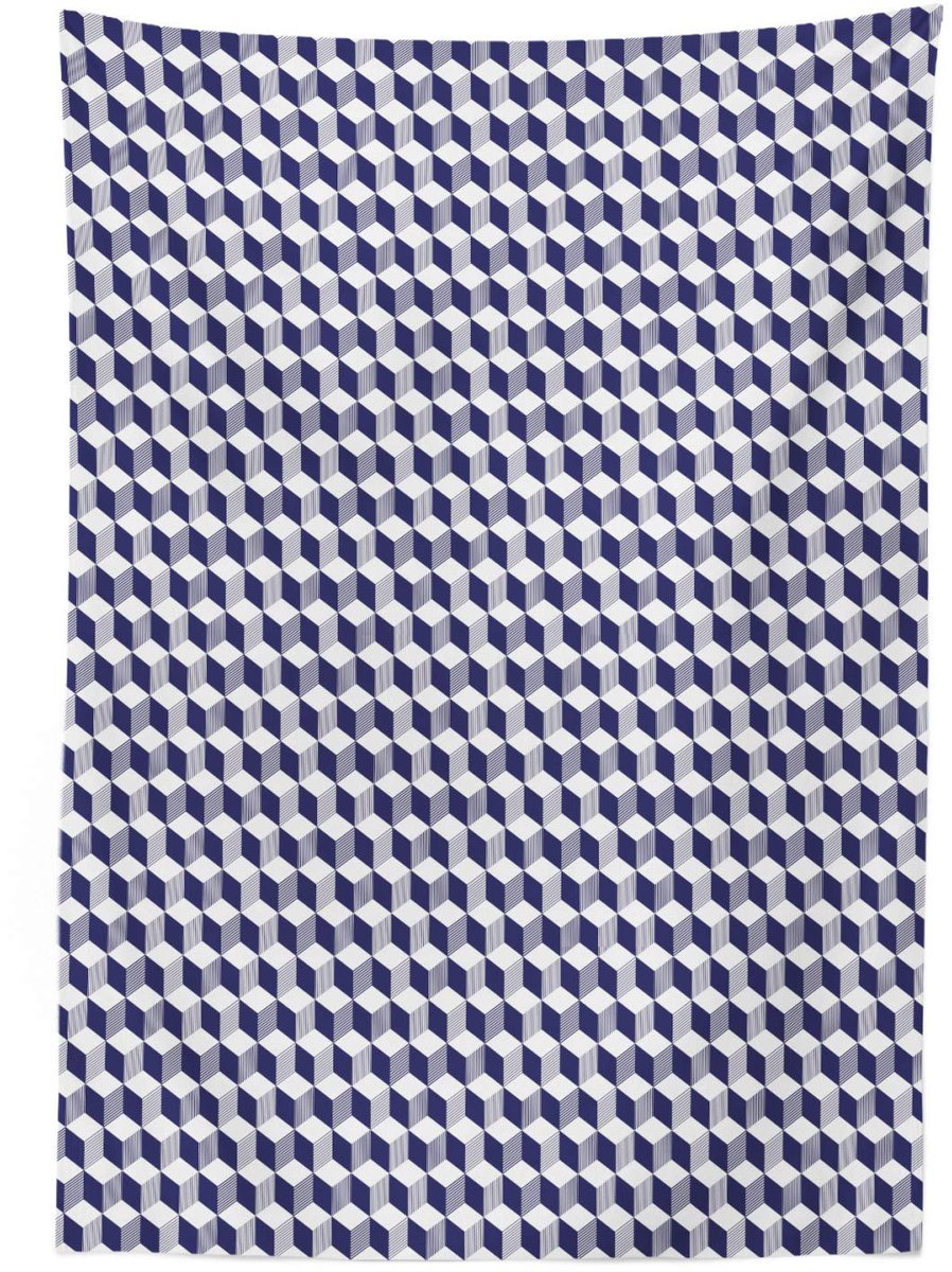 ABAKUHAUS 49223 Tafelkleed – Nachtblauw – 140x170 cm – Satijnmix