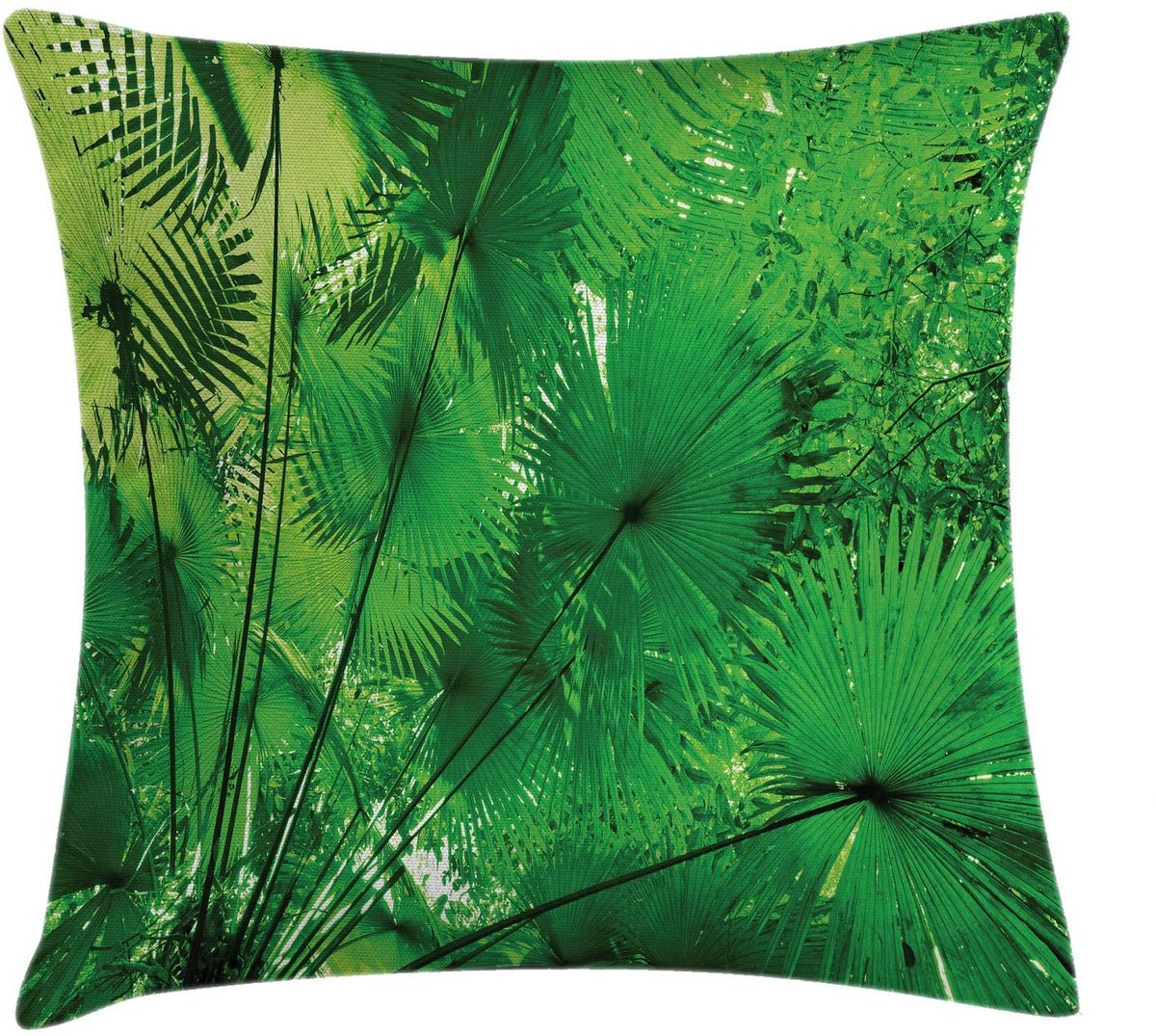ABAKUHAUS Kussenhoes – Tropisch Beidzijdig Bedrukt – 60x60 cm – Groen