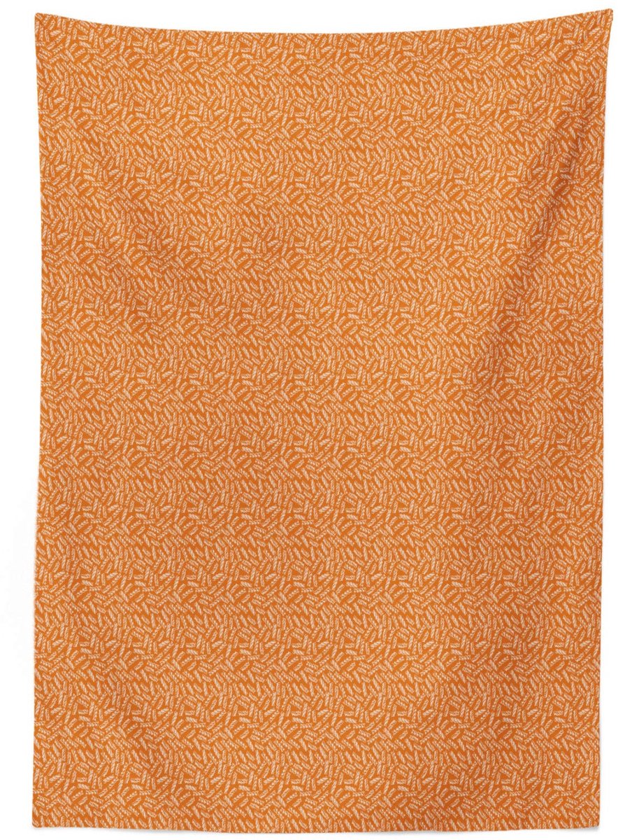 ABAKUHAUS Geometrisch Tafelkleed – Satijn – 140x240 cm – Paprika/Grijs