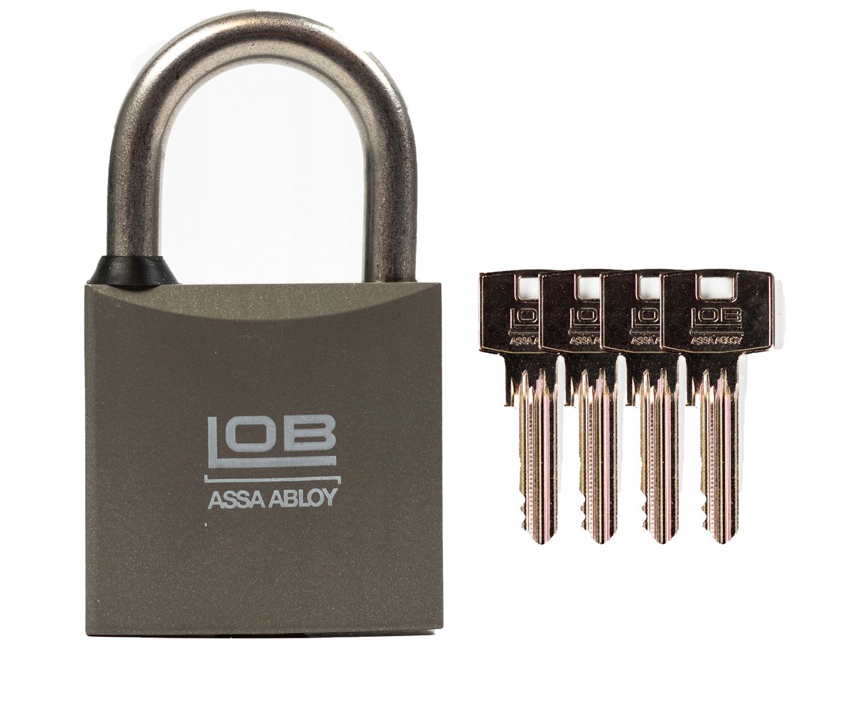 LOB Agat 50mm Beugelslot - Sterk, Weerbestendig, 4 Sleutels
