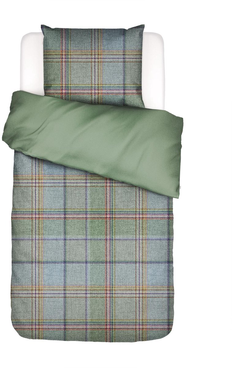 Essenza Meau Dekbedovertrek Basil green - Eenpersoons – 140x200/220 cm