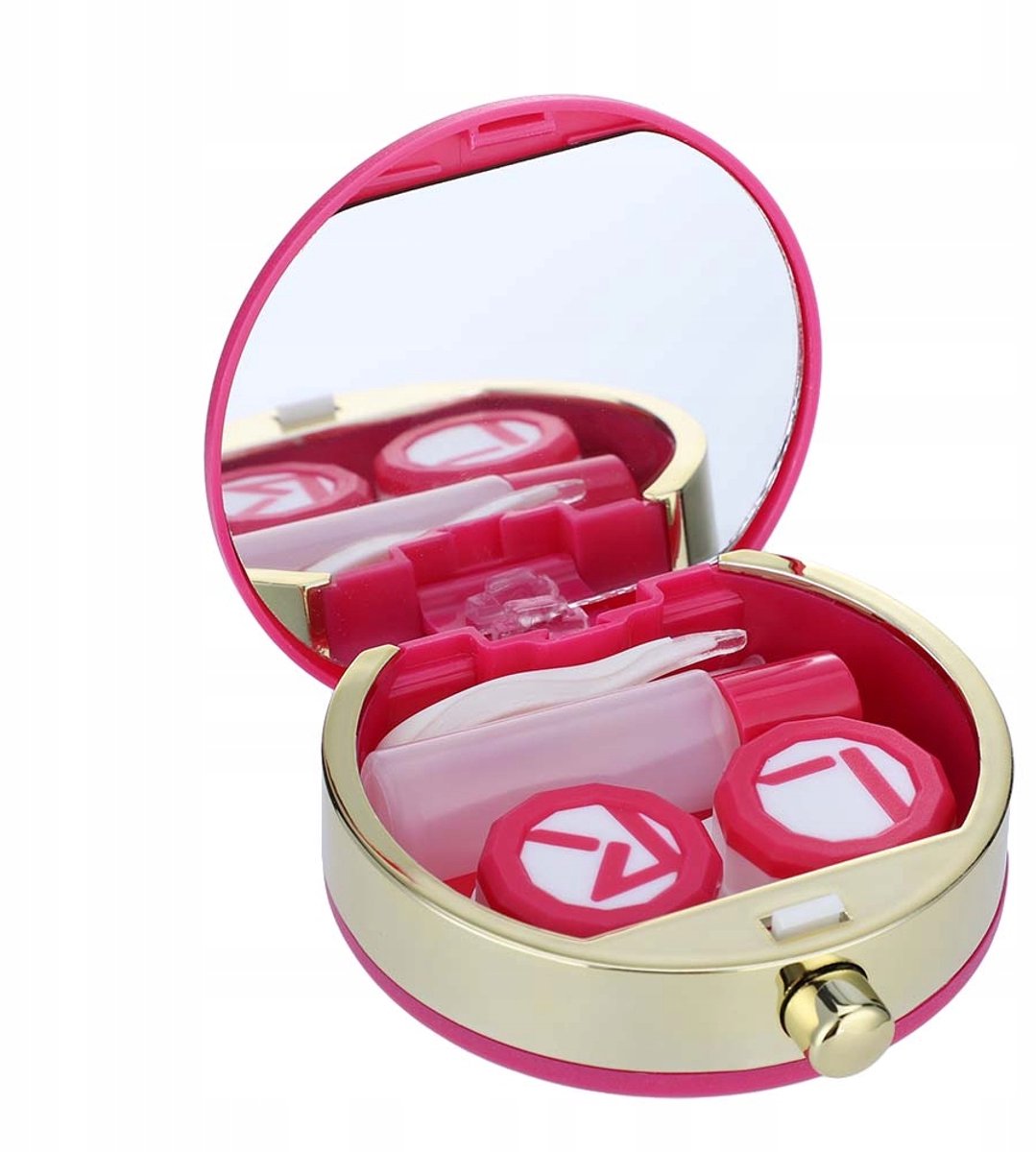 Roze Contactlenshouder - Compact & Hygiënisch