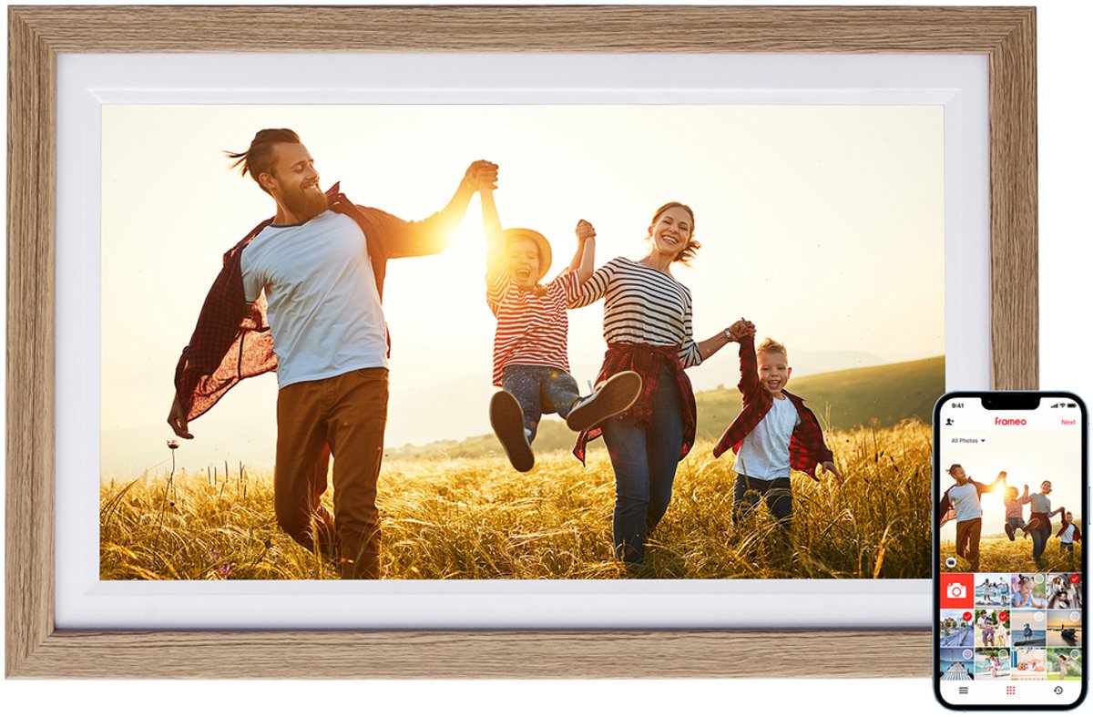 Rollei frameo HOUT WiFi 15 inch digitale fotolijst - Rollei - €199,99
