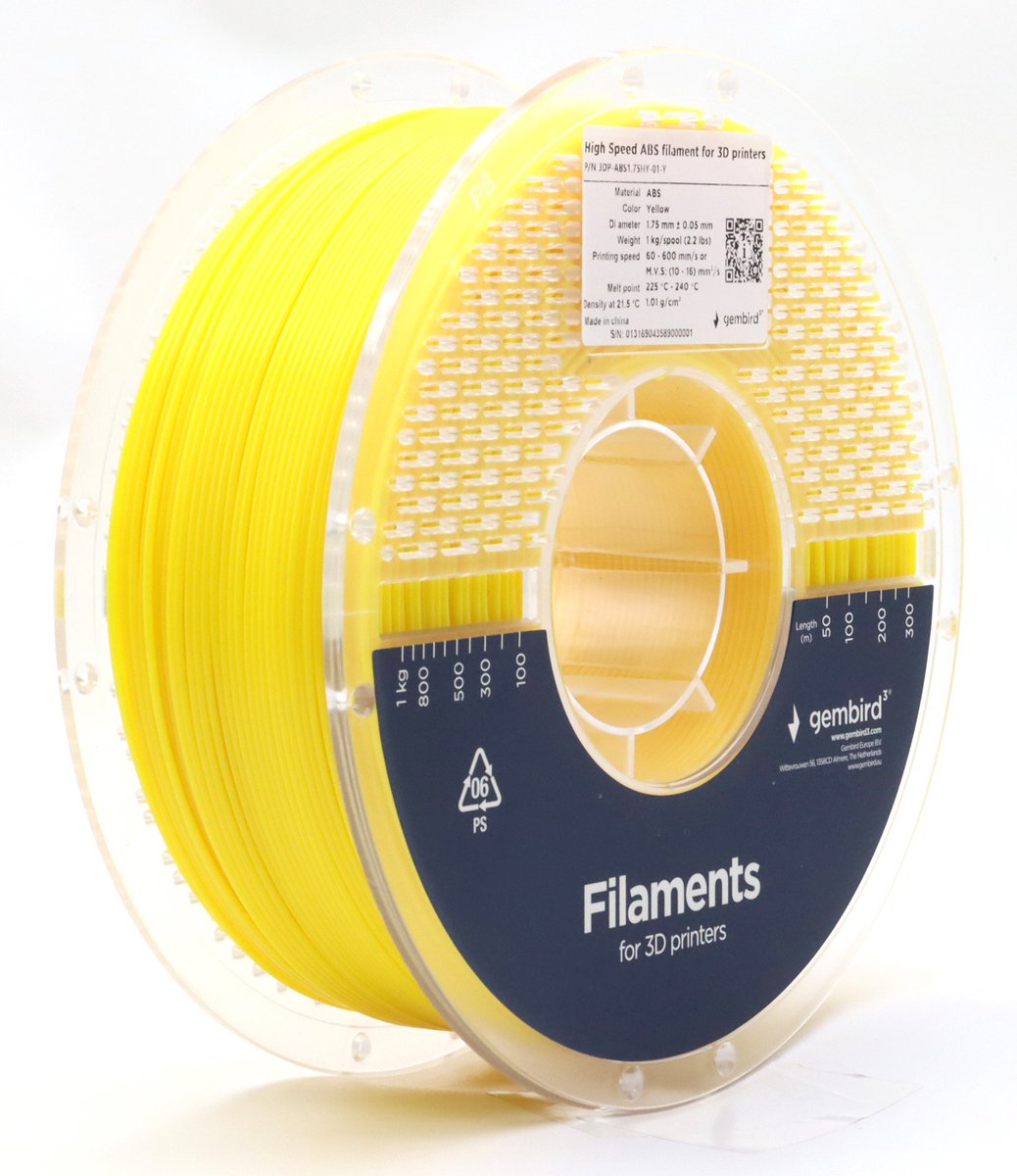 ABS Filament Geel, 1.75 mm, 1 kg