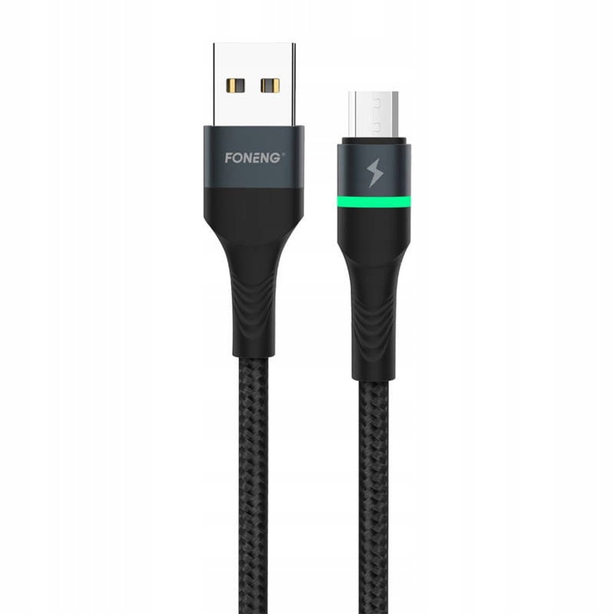 Foneng X79 USB-Micro Kabel 1m - Duurzaam en Stijlvol met Regenboog LED