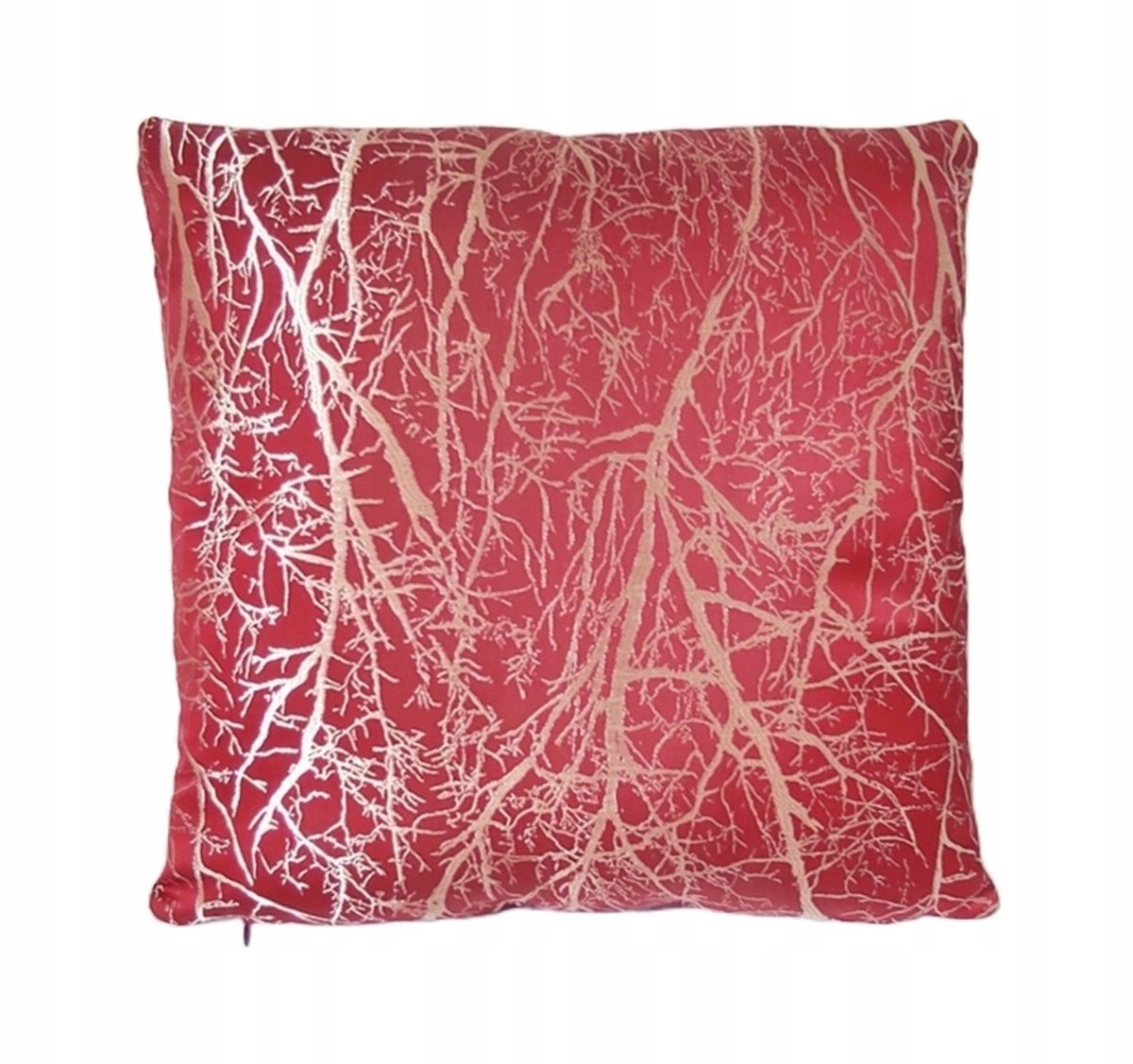 Geborduurd kussen 45x45 cm - dikke jacquard met boompatroon
