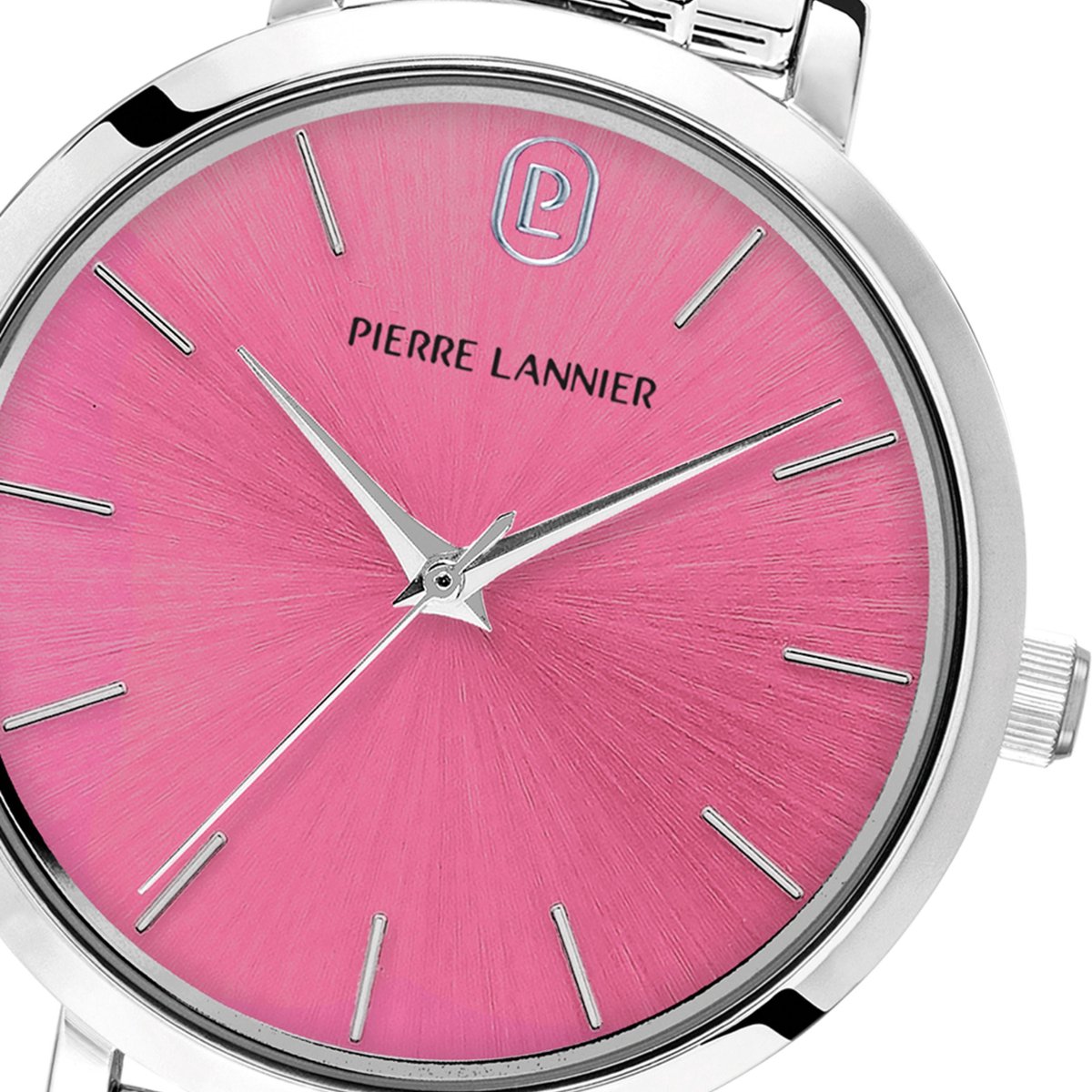 CHOUQUETTE Silver Ladies Watch Pink Dial Silver Steel Strap 12 MM