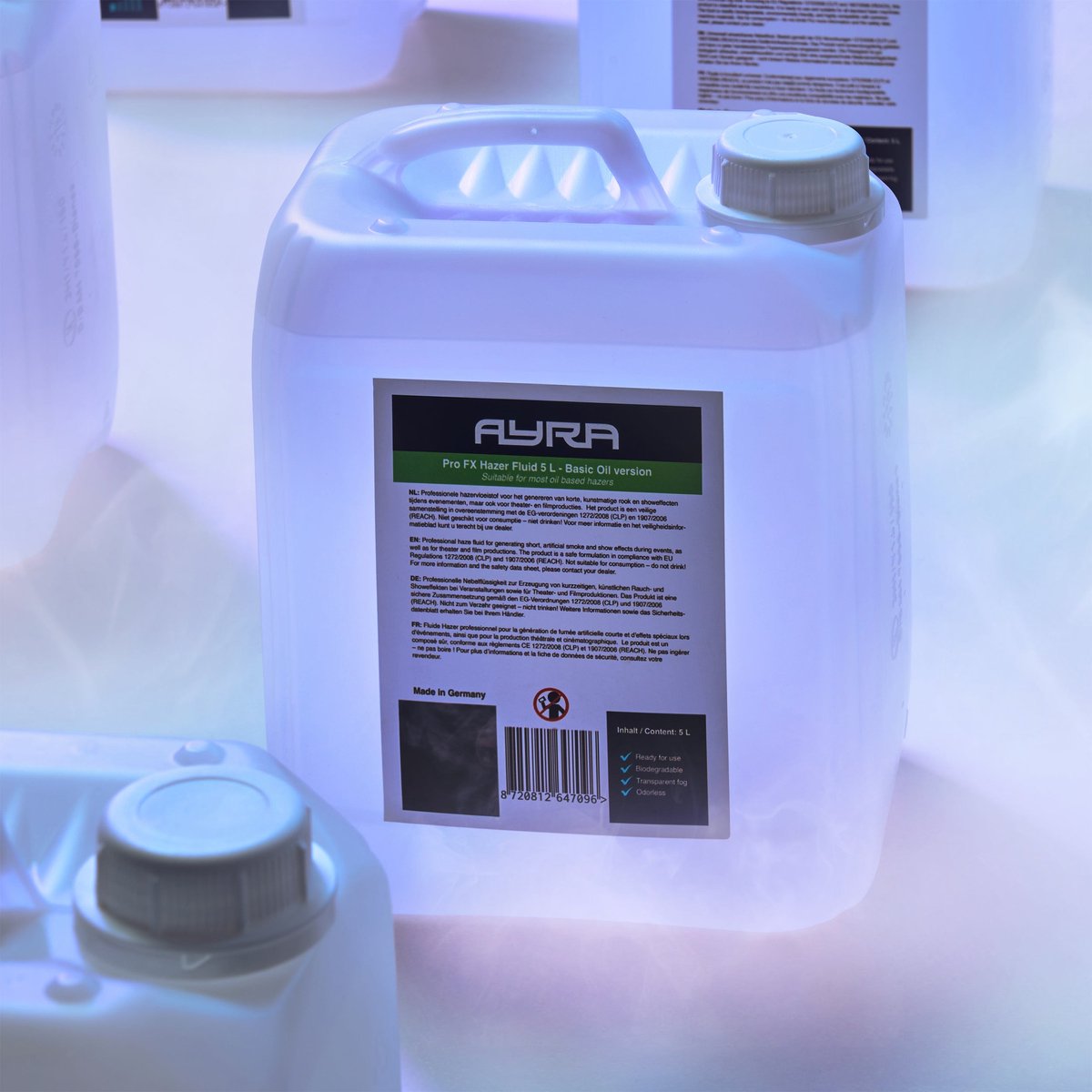 Ayra Pro FX Oil Haze oliegebaseerde hazer vloeistof 5 liter voor lichte nevel