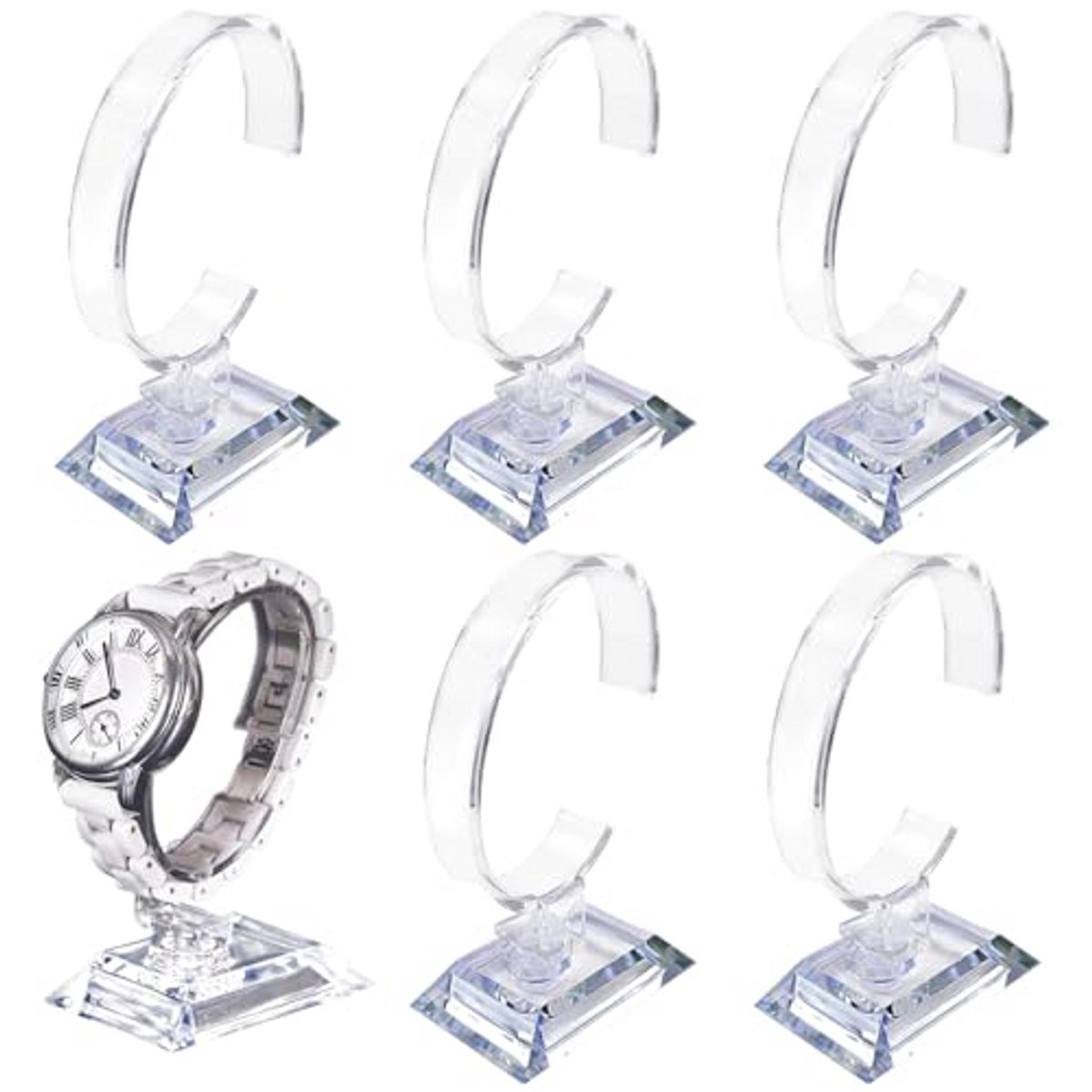 Acryl Horloge Standhouder - Transparante Sieraad Display Rack (6 Stuks)