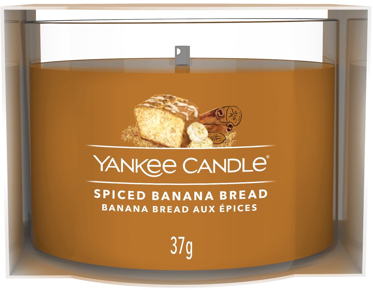 Yankee Candle Filled Votive - Spiced Banana Bread - 10 branduren - 1 stuk