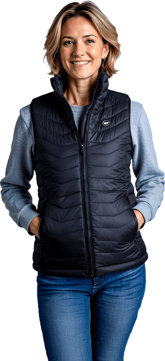 Wahrm – Infrarood Verwarmde Bodywarmer – Dames – 3 Warmtestanden – Oplaadbaar Verwarmingsvest Zwart