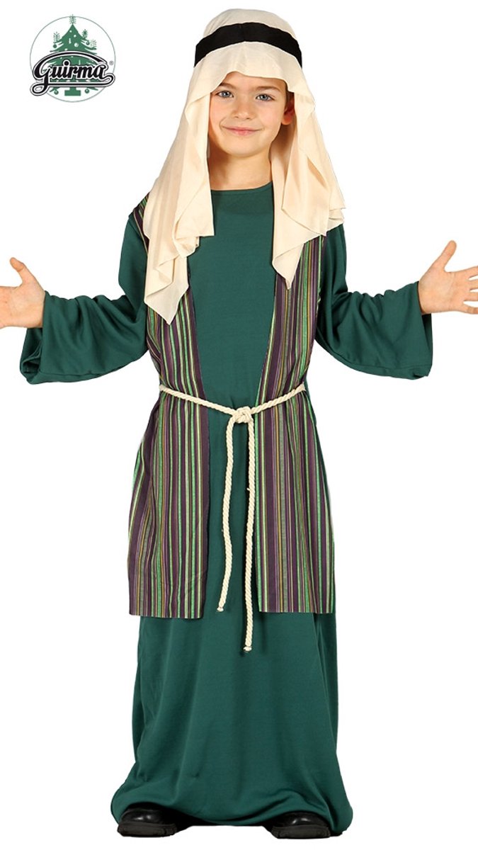 Fiestas Guirca - Kinderkostuum Sint Jozef herder groen 10-12 jaar
