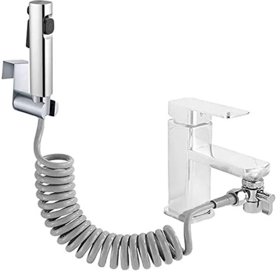 Handdouche Badkamer Bidet - Voor Bidet Fittingen-Met G1/2 Klep En Een G3 8 Toiletadapter Wassen Roestvrijstalen Douchekop Handdouche Badkamer Bidet - Voor Bidet Fittingen-Met G1/2 Klep En Een G3 8 Toiletadapter Wassen Roestvrijstalen Douchekop