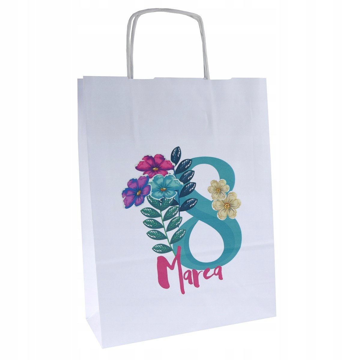 Papieren geschenkzakjes 8 maart Vrouwendag - 1 stuk