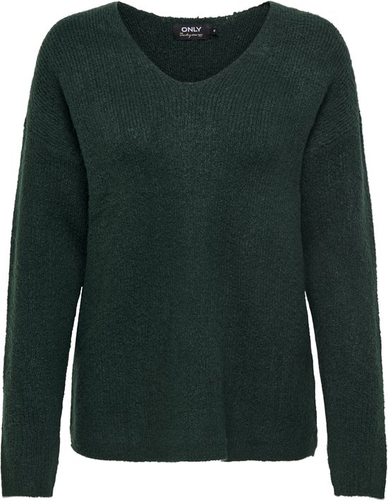 Only Camilla V-hals Trui - Dames Sweater - Scarab Melange