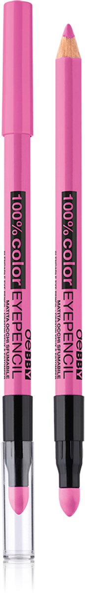 deBBY 100% Color Eye Pencil Bubble Pink – Oogpotlood met intense roze kleur, romige textuur, blendbaar voor strakke of vervaagde lijnen – Zacht voor gevoelige ogen – Voor frisse en speelse make-uplooks – Ideaal als kleurrijk accent