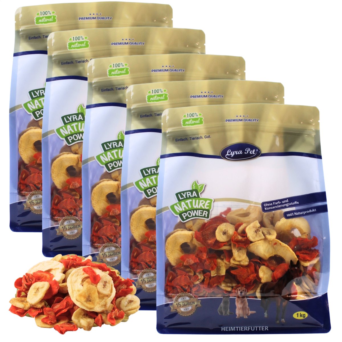 5 kg Lyra Pet® gedroogde groenten- en fruitmix