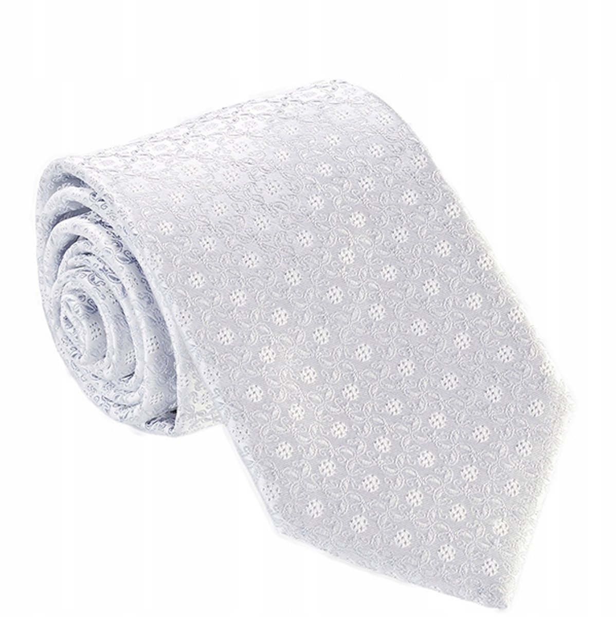GREG Jacquard Knoop Wit Zilver Microvezel - Klassiek