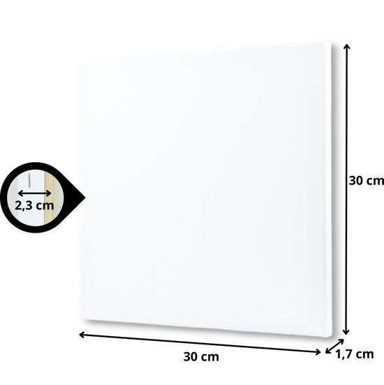 Toile Ronde PREMIUM 50cm Toile à Peindre En Coton 350g Phoenix