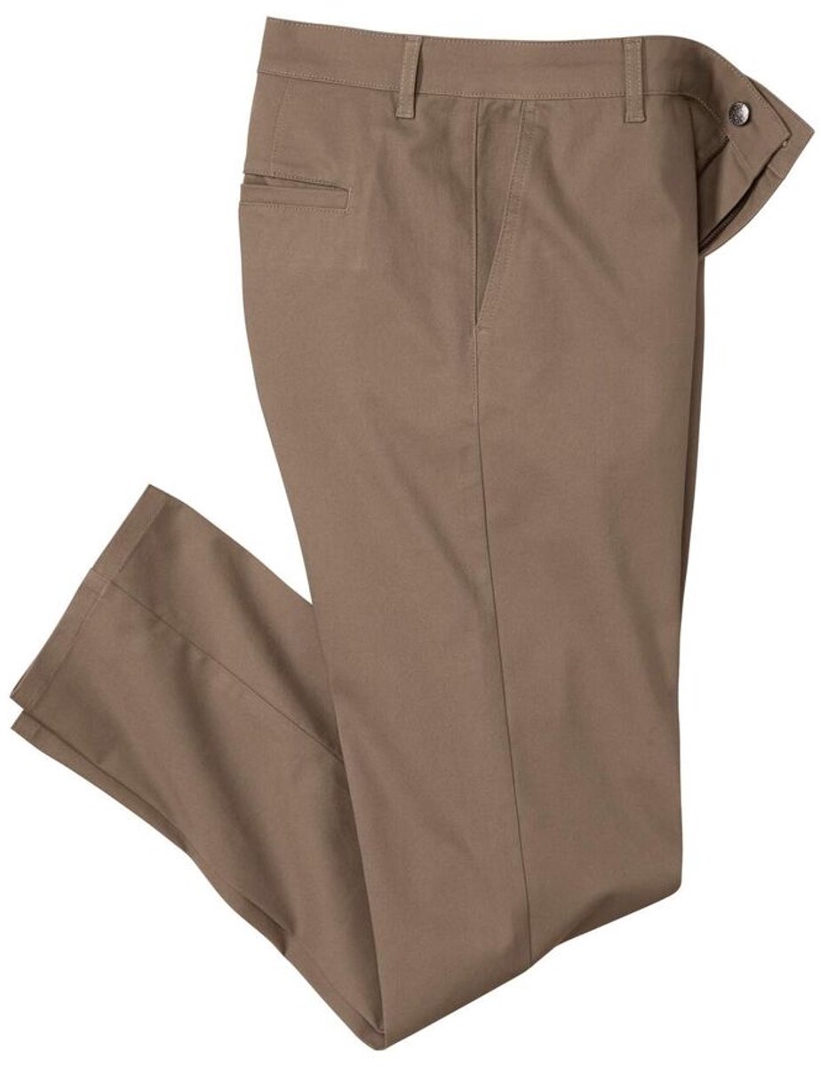 ATLAS FOR MEN - Taupe chinobroek met stretch - Heren - Verkrijgbaar in grote maten - W48