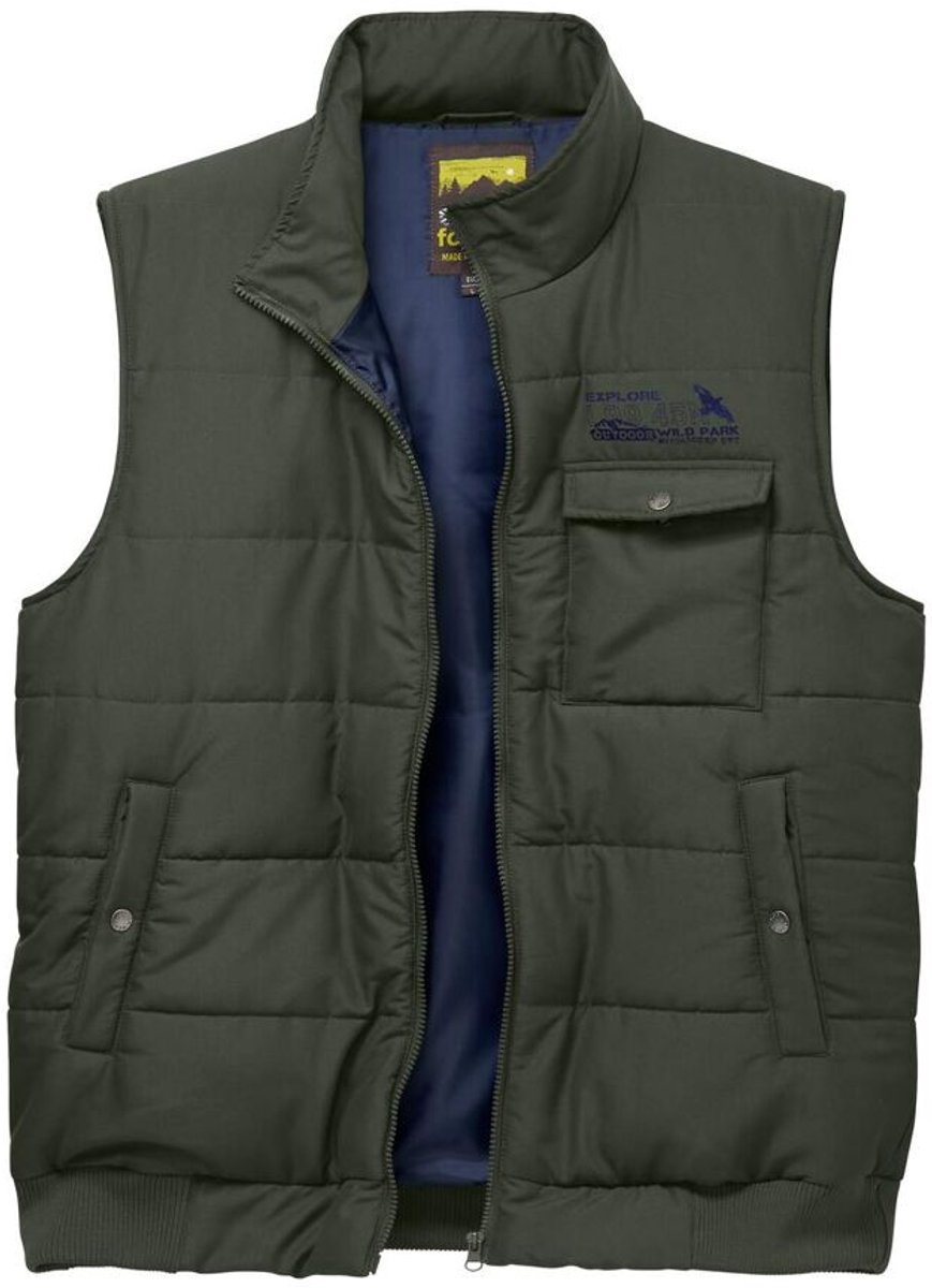 ATLAS FOR MEN Gewatteerde bodywarmer met meerdere zakken Heren Verkrijgbaar in grote maten Creme