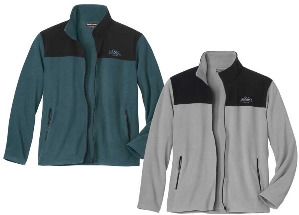 ATLAS FOR MEN - Set van 2 fleecevesten Atlas® - Heren - Verkrijgbaar in grote maten - XXL