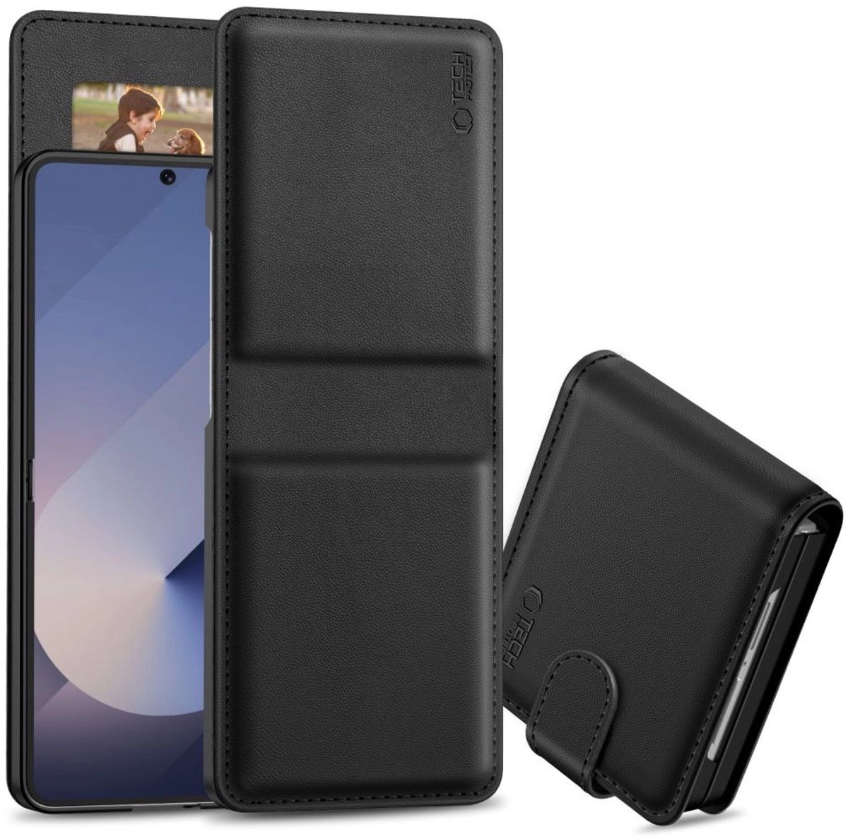 Tech-Protect Wallet Case Voor Samsung Galaxy Z Flip 6 7 Fe Bescherming