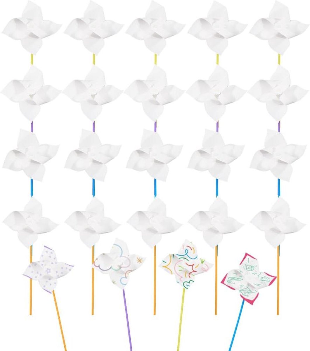 EGoods - DIY Pinwheels Craft Set - Zomer Activiteit - School Groep Kinderdagverblijf - Arts Craft Project - Party - 24 Sets