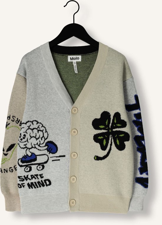 Pulls & Gilets Molo Burt Garçons - Pull - Sweat à capuche - Gilet - Beige - Taille 122/128