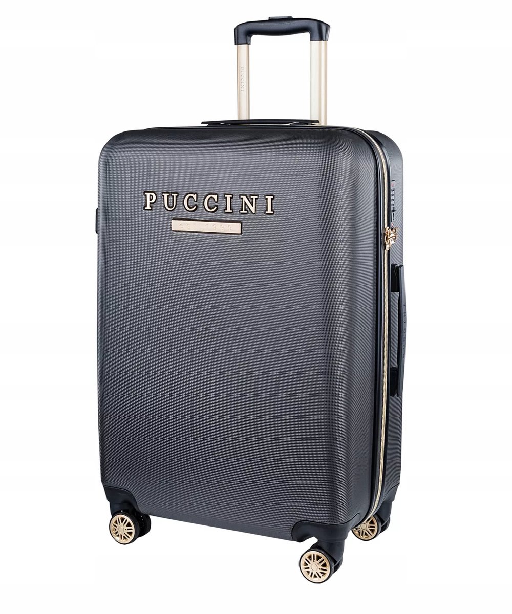 Puccini Los Angeles Koffer Zwart ABS - Middelgrot, 69cm, 61L