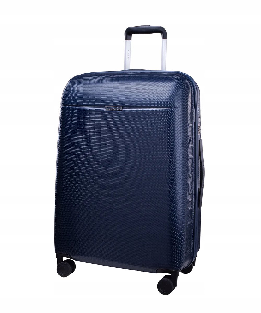Puccini Voyager 2.0 Middel Grote Koffer - Duurzaam Policarbon, Navy Blauw