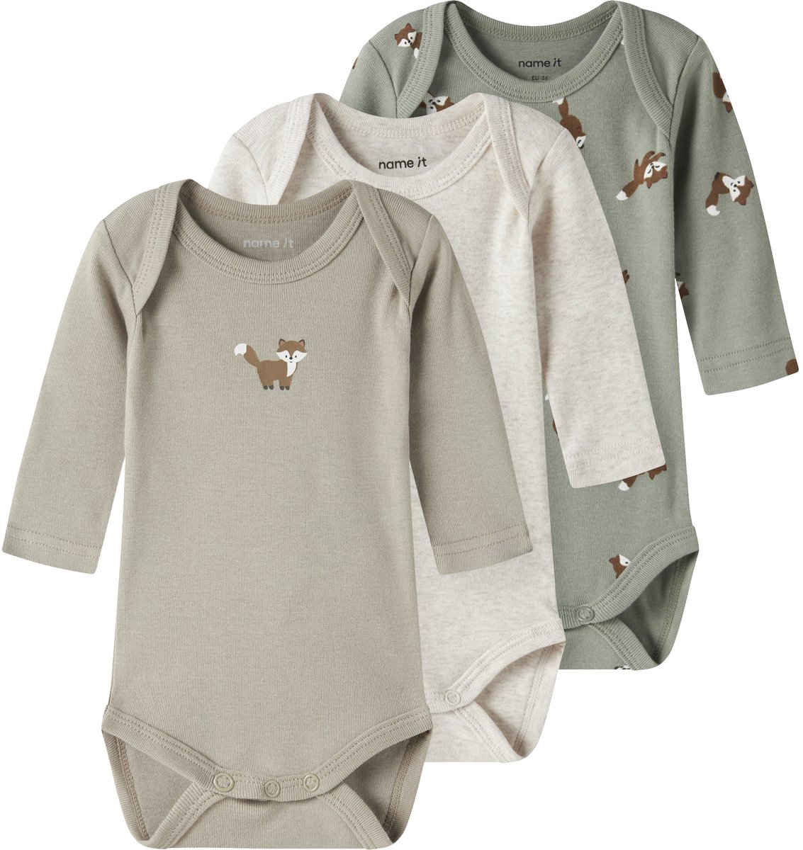 NAME IT - NBMBODY 3P LS FOX NOOS - Baby - Bodies
