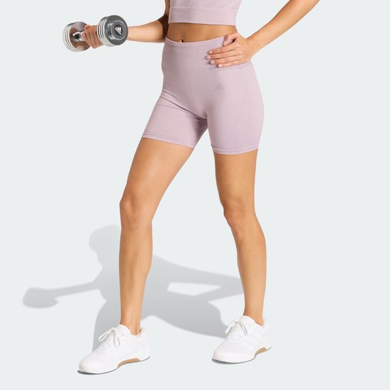 Adidas Performance Workout Essentials Knit Legging 4-Inch - Dames - Paars van Adidas — afbeelding 4