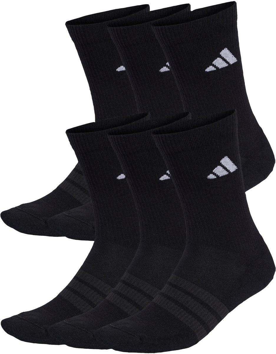 Adidas Performance Gevoerde Sokken 6 Paar Unisex Zwart