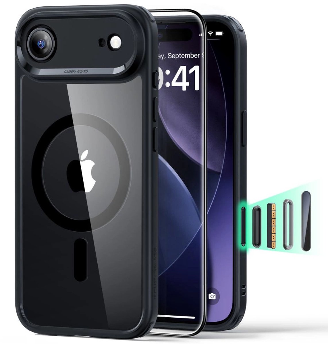 Esr Classic Hybrid Magsafe Kit Voor Iphone 17 Luchtgehard Glas