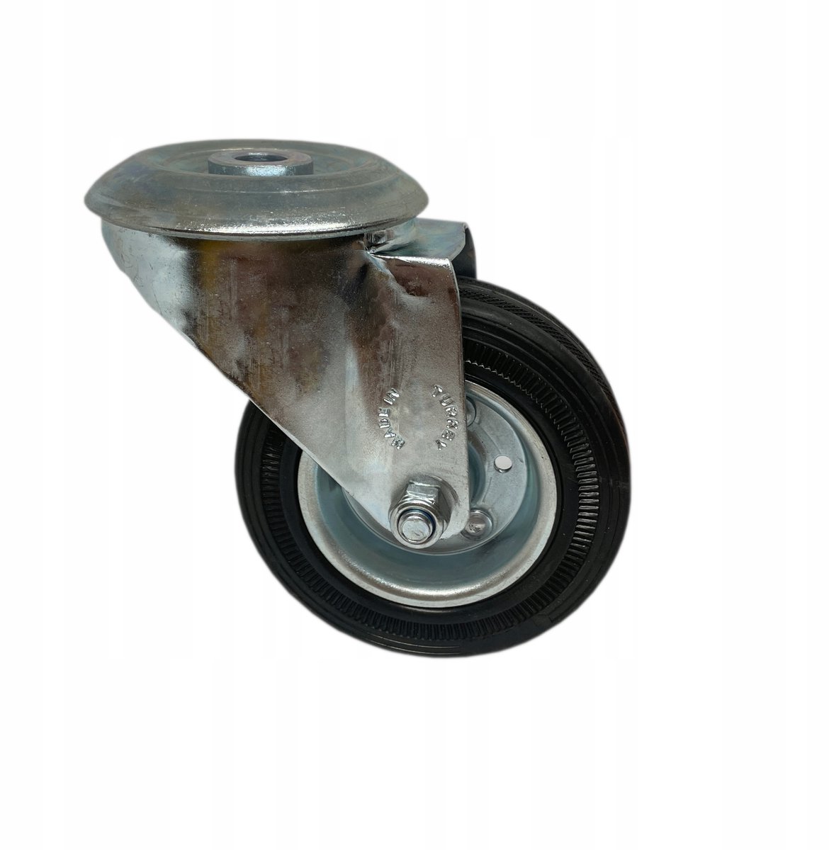 Zwenkwiel 125 mm, 110 kg, zonder rem, zwarte kleur