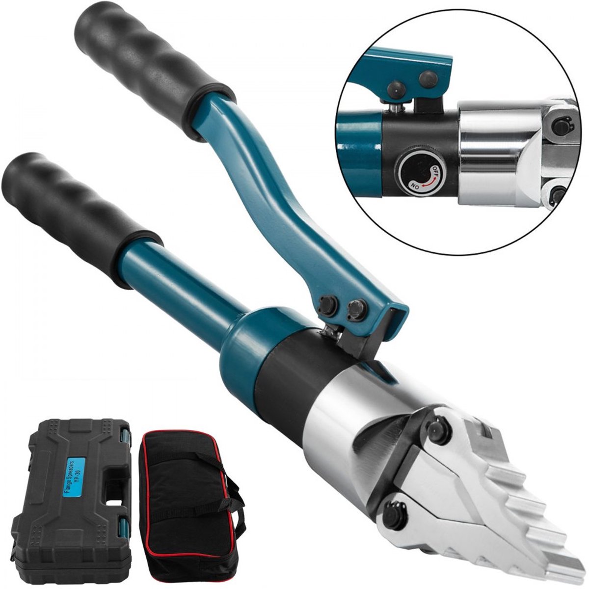 Hydraulische flensspreider - Handmatige flensafscheider - 8 ton capaciteit - Flenswig 30 mm - Puntdikte 9 mm - Voor montage en demontage