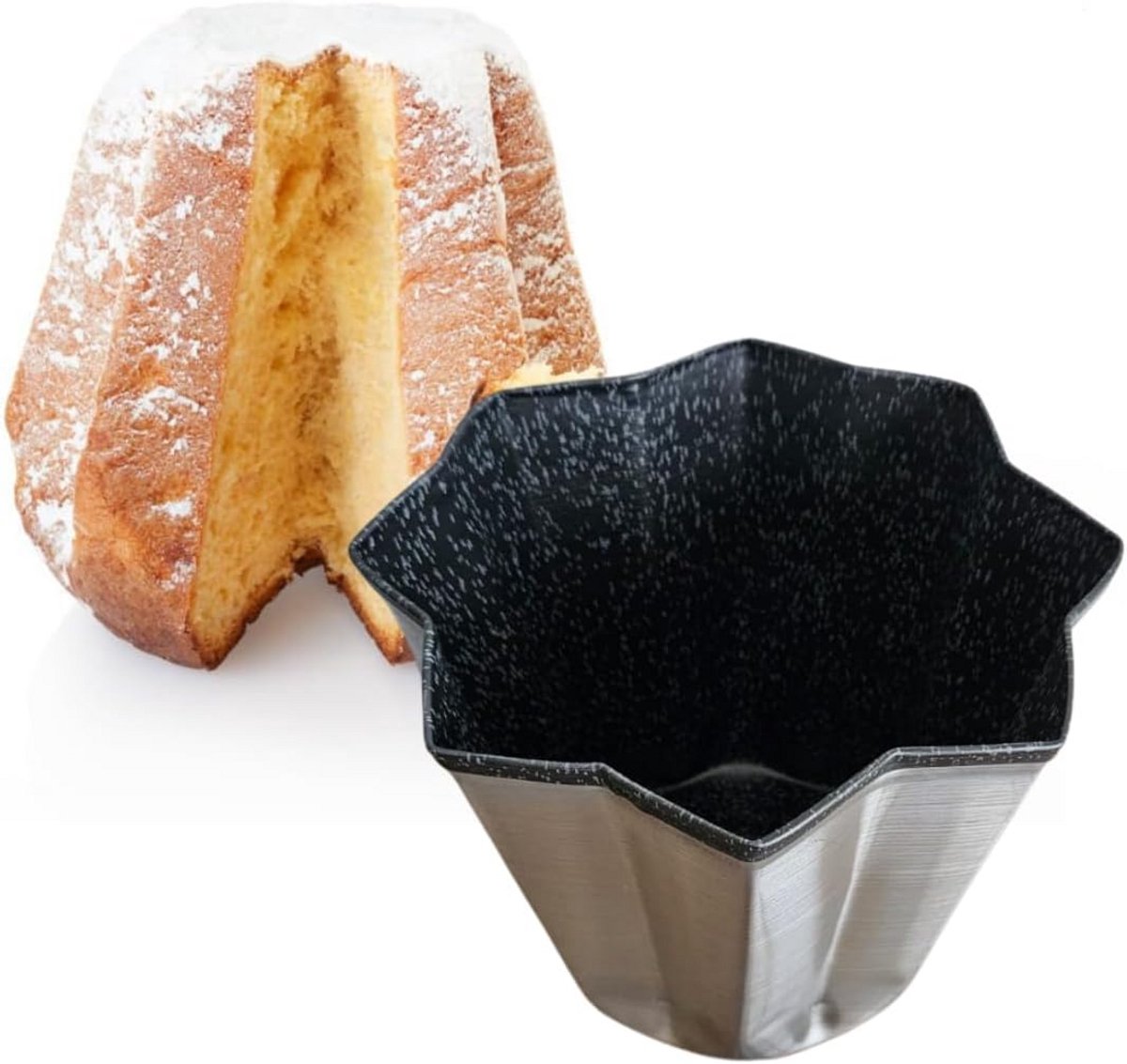 Aluminium bakvorm pandoro 1 kg anti-aanbak Italiaans