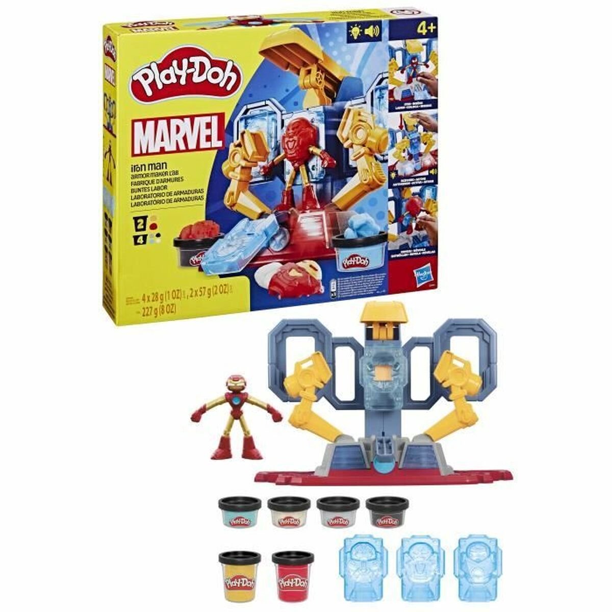 Play-Doh Marvel Iron Man Harnas Laboratorium Speelset - Boetseerklei - Inclusief Iron Man figuur — afbeelding 12