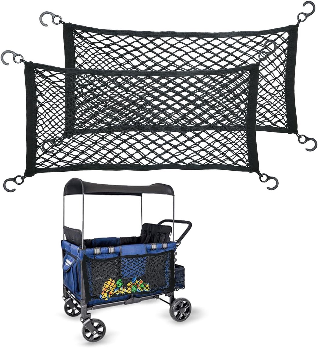 Ronte - Kinderwagen Bagagenet voor Grote Capaciteit & WONDERFOLD W-Serie Compatibiliteit