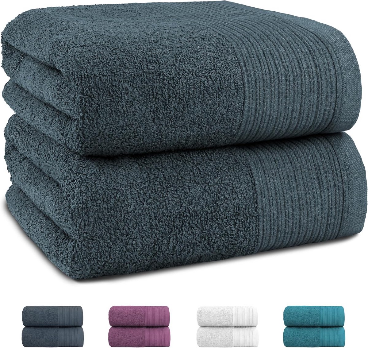Saunadoek 180 x 90 cm 100% Katoen Snel Droog Zeer Absorberend - Set van 2