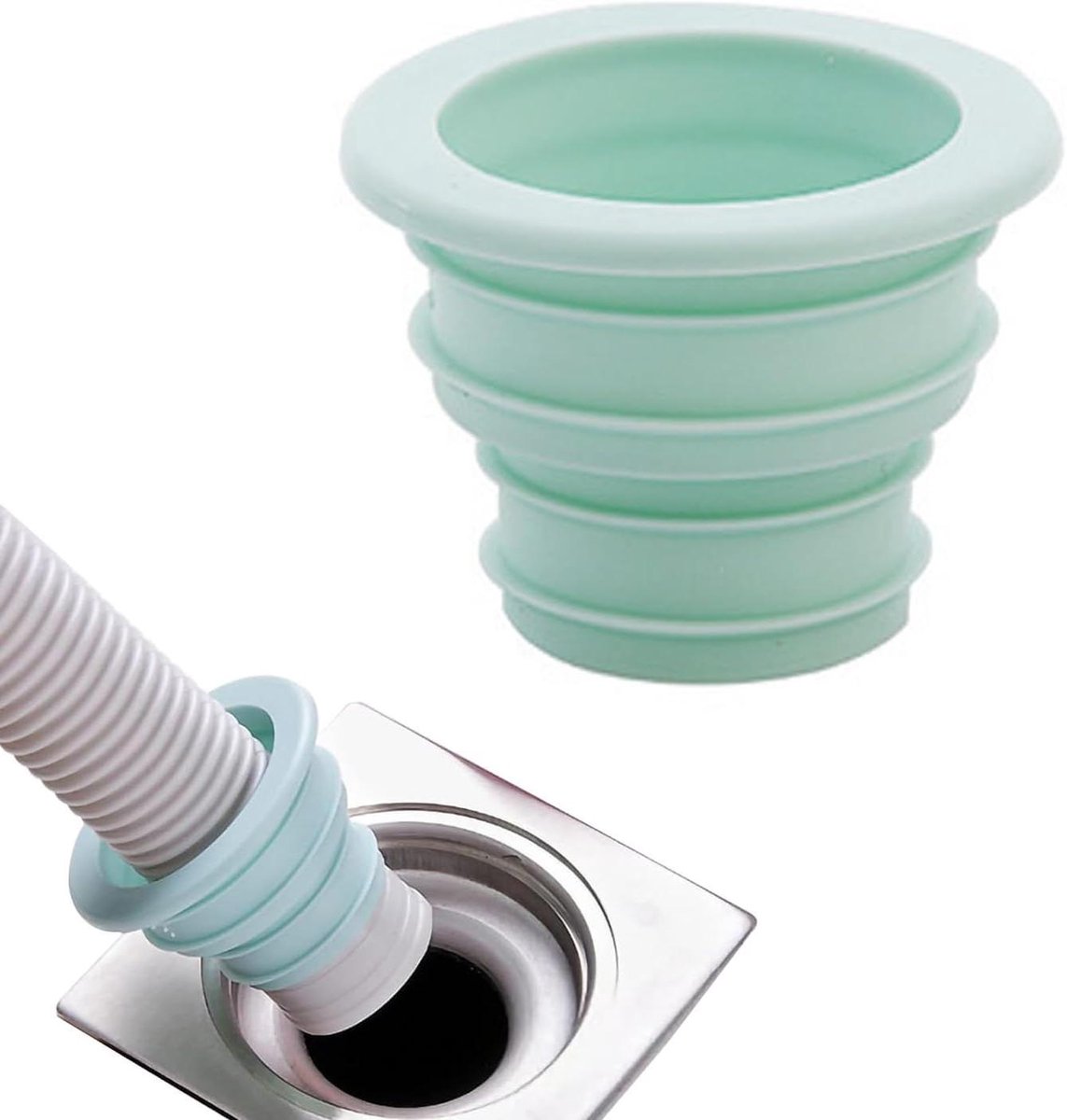 Ronte - Afdichtstop voor wasmachine vloerafvoer in blauw - keuken en huishouden - waterdichte plug.