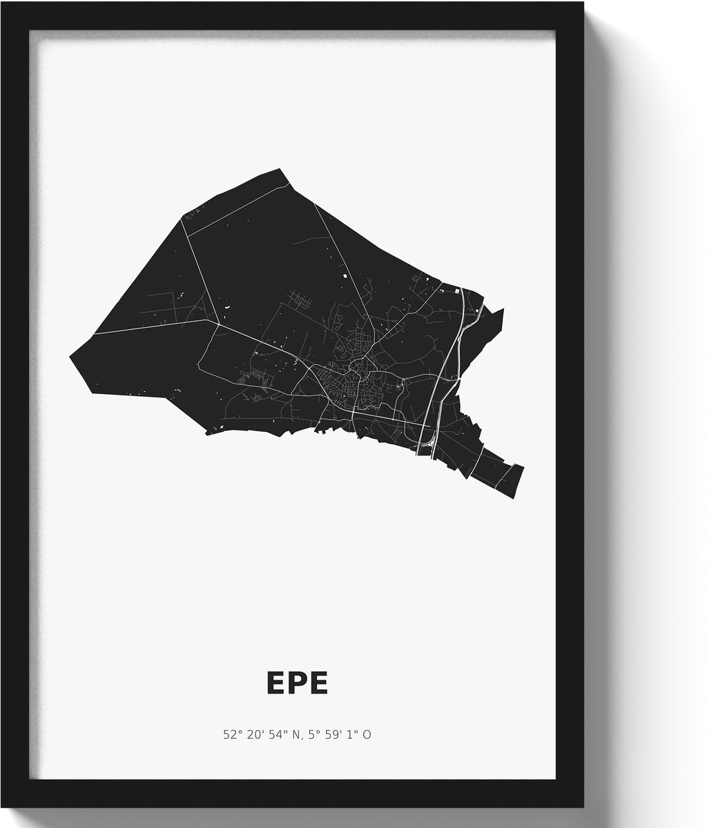 Poster Epe A3 - 30 x 42 cm - Zwart/Wit (Exclusief Lijst)
