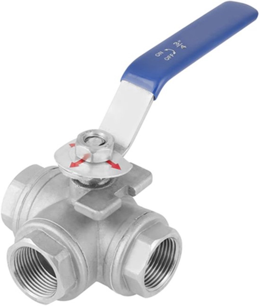 3 Way Valve, Steel Tube Ball Valve, Stainless Steel SU04 Tube Ball Valve, Compatible With Different Plumbing Systems
