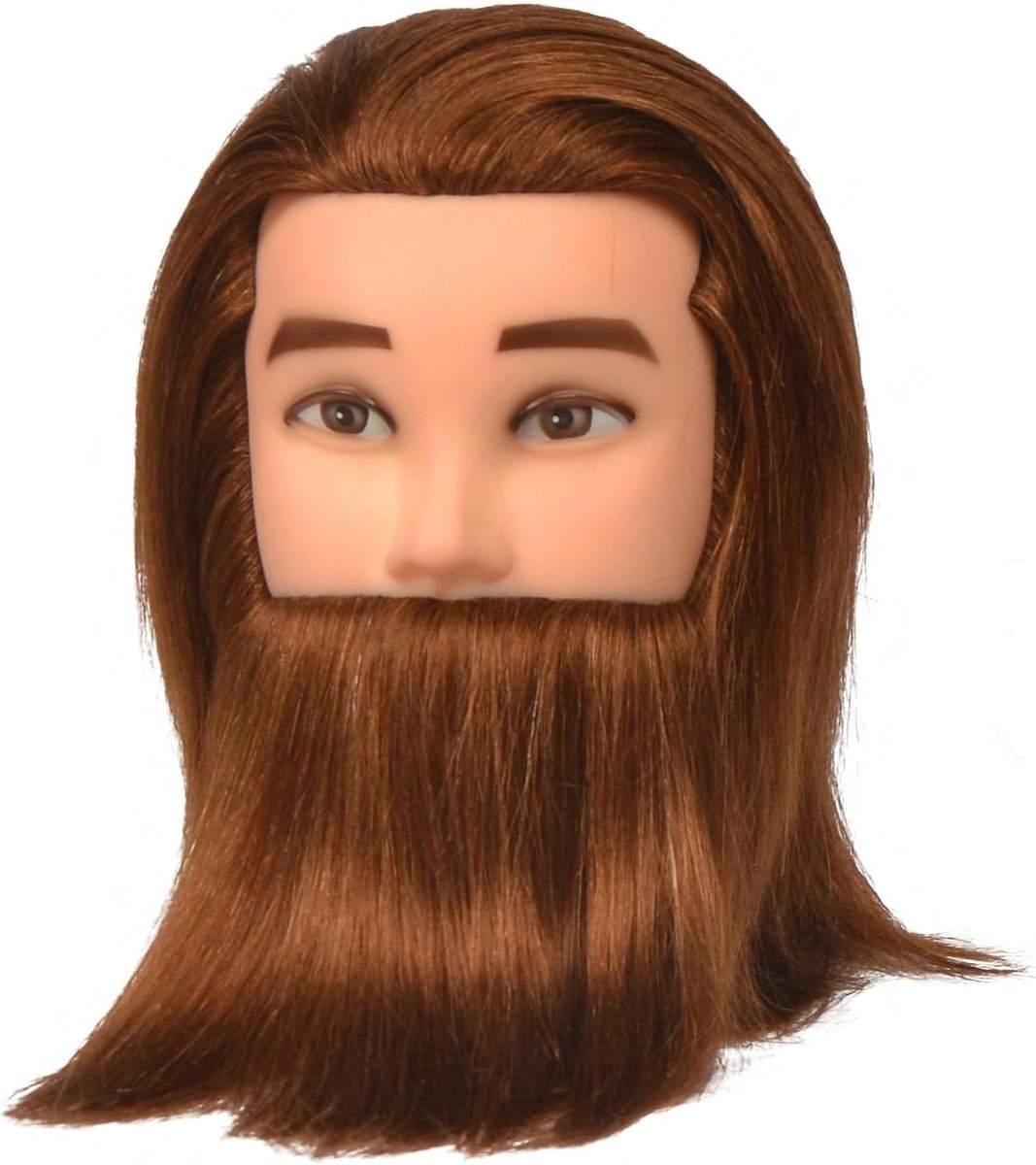 Kappersmannequin hoofd – trainingshoofd met echt haar voor haarstyling en cosmetologie