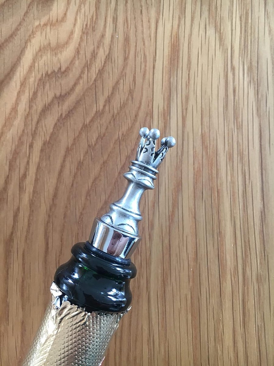 Flessendop Wijnstopper Schaakstukken 10 cm Zinklegering