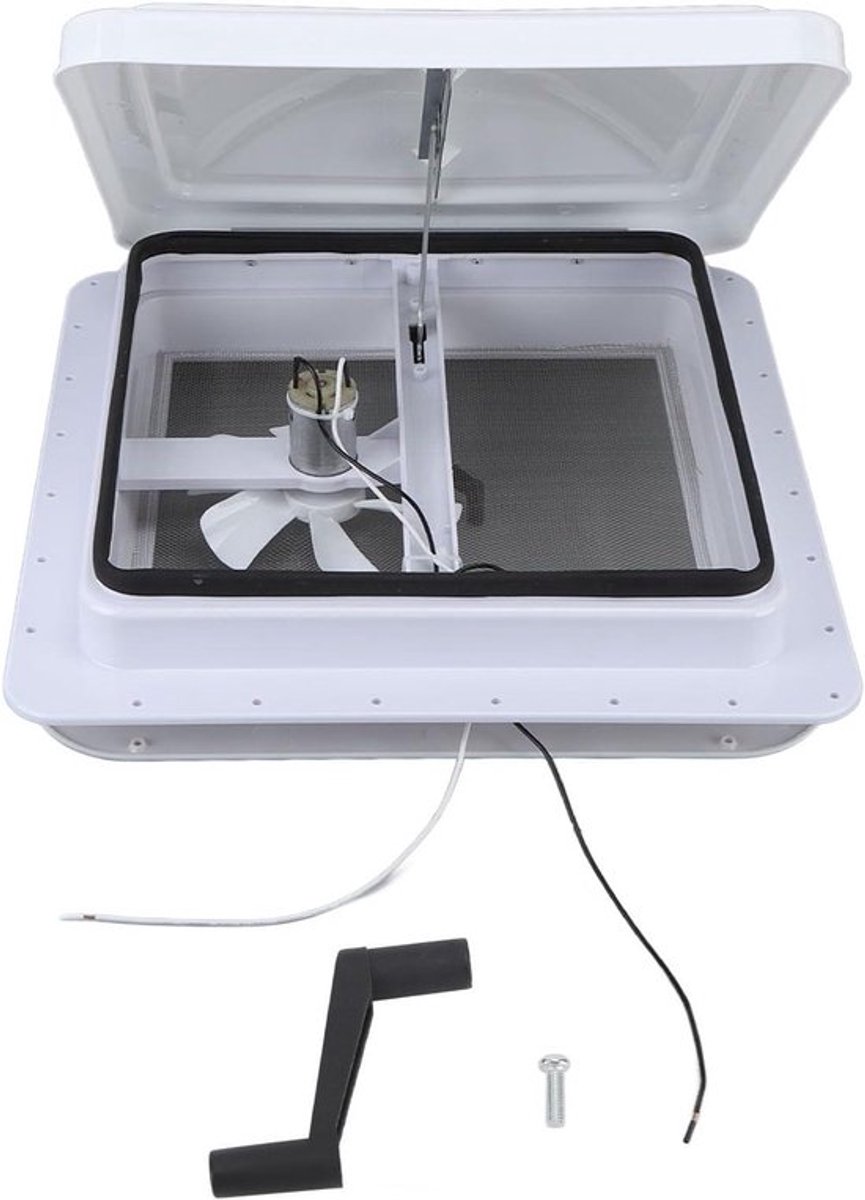 RV Dakventilatie voor Trailer - Witte Deksel Dak Vent Met 12V Vent Fan - Omkeerbaar Vent Covers voor Dak - Compatibel Met Ventline Jensen en Elixir