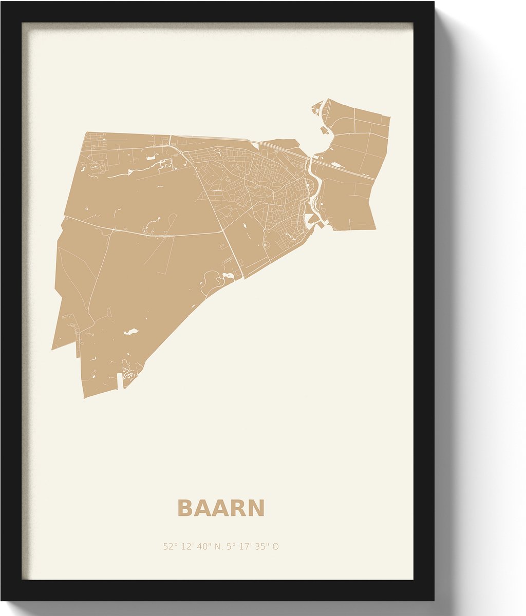 Poster Baarn A2 - 42 x 59,4 cm - Beige (Exclusief Lijst)