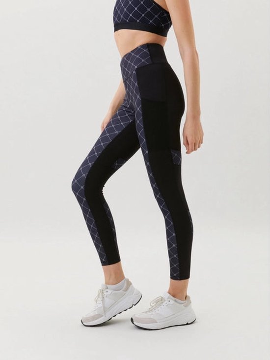 Björn Borg - Dames - Borg High Waist Block Tights - Blauw/Grijs/Multicolour - Maat 34 van Merkloos — afbeelding 2
